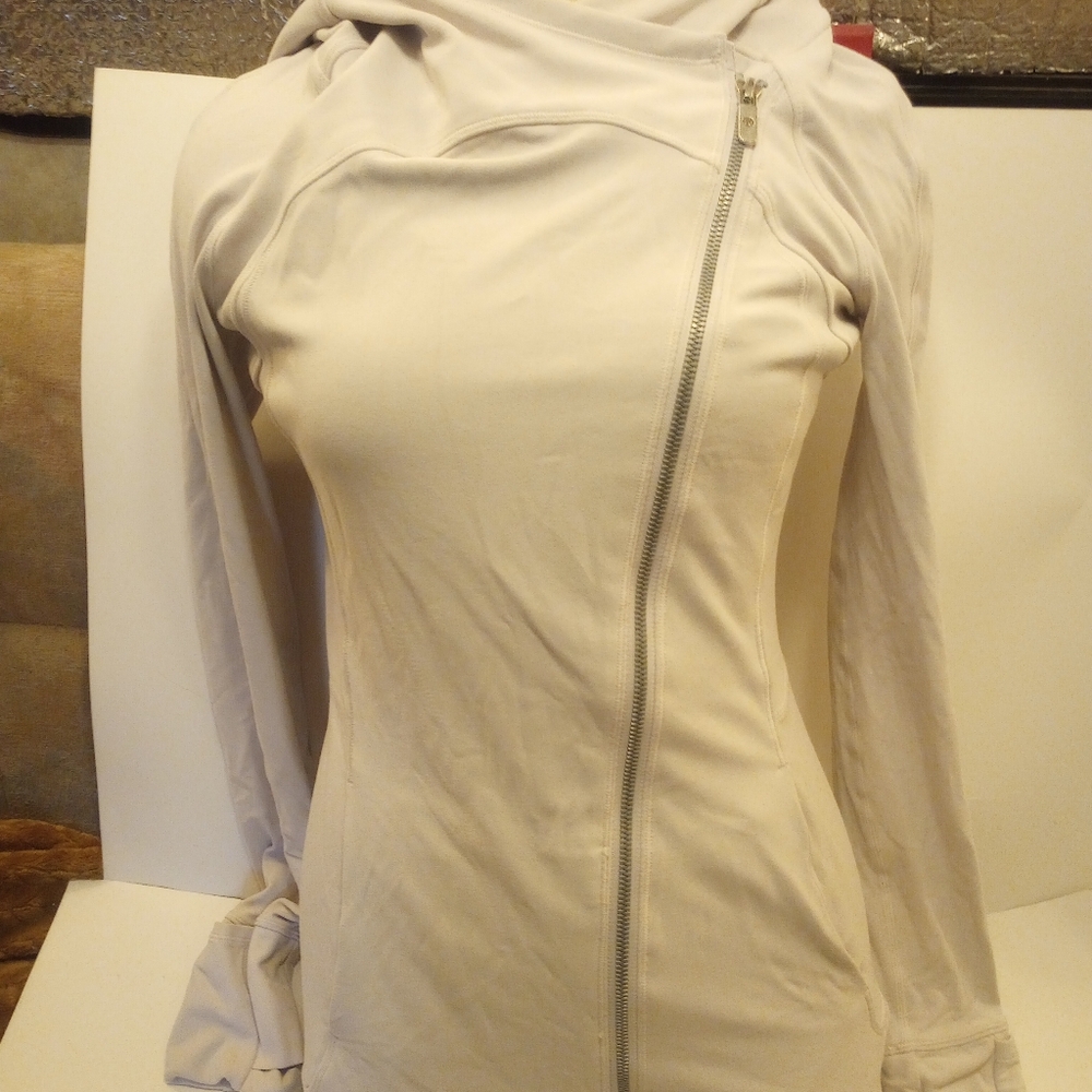 Cream Zip-Up Jacket